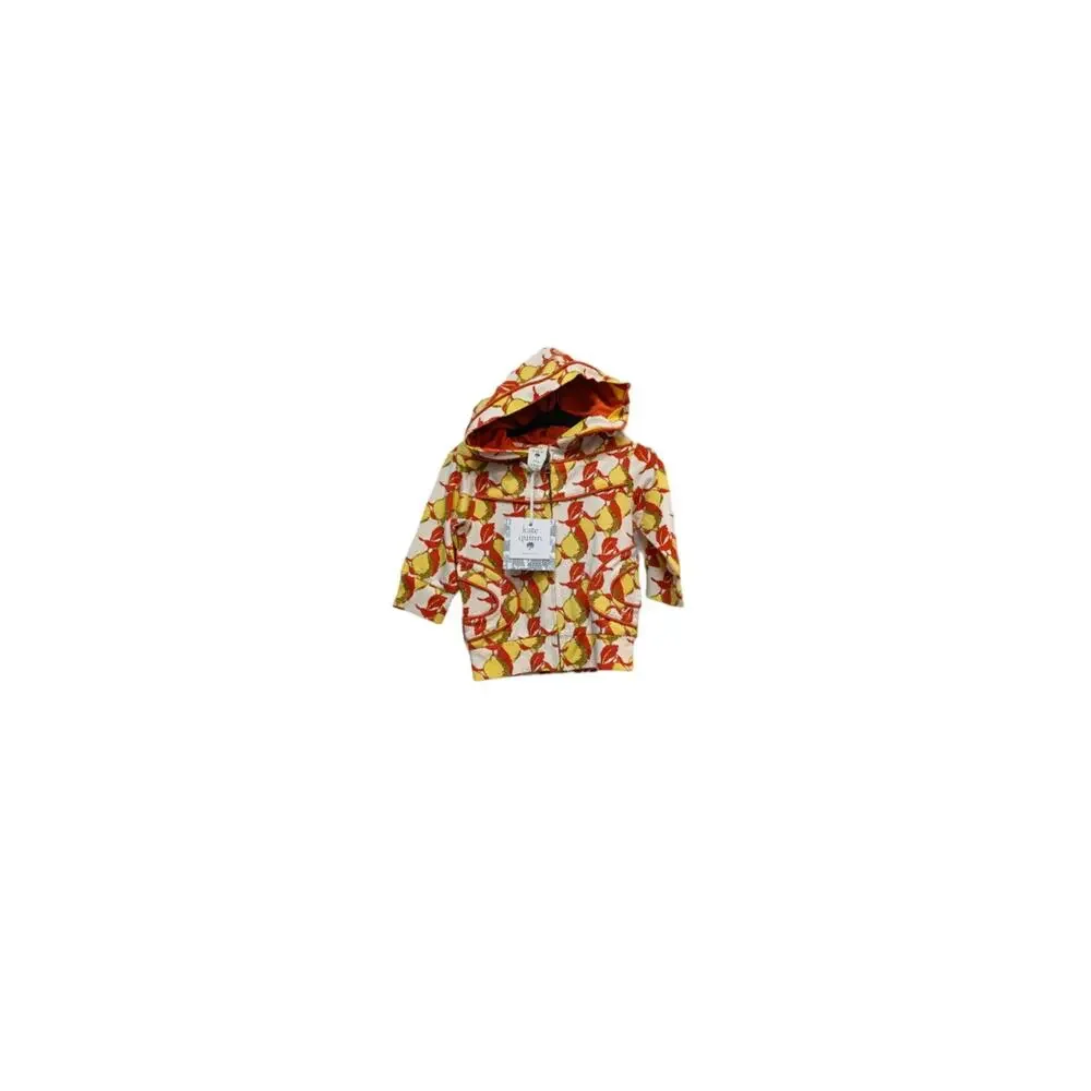 NWT Kate Quinn Fall Lemons Long Sleeve Hooded Puff Jacket Bamboo 18-24m